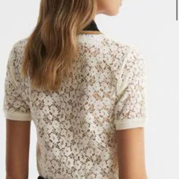 Reiss Eliza lace back polo - Picture 2 of 4